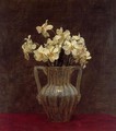 Narcisses in an Opaline Glass Vase - Ignace Henri Jean Fantin-Latour