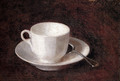 White Cup And Saucer - Ignace Henri Jean Fantin-Latour