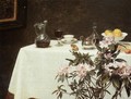 Still Life: Corner Of A Table - Ignace Henri Jean Fantin-Latour