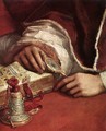 Pope Leo X with Cardinals Giulio de' Medici and Luigi de' Rossi [detail: 2] - Raphael