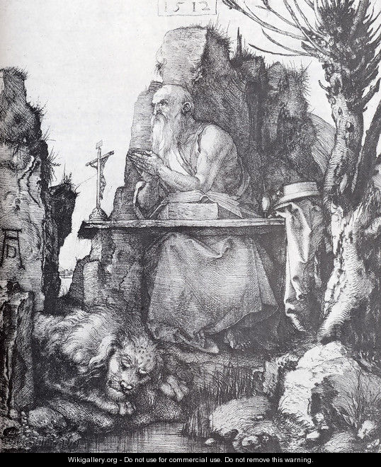 St. Jerome By The Pollard Willow - Albrecht Durer