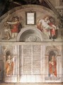 Lunette and Popes, Sistine Chapel - Michelangelo Buonarroti