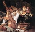 Vanitas Still-Life with Musical Instruments - Cornelis De Heem