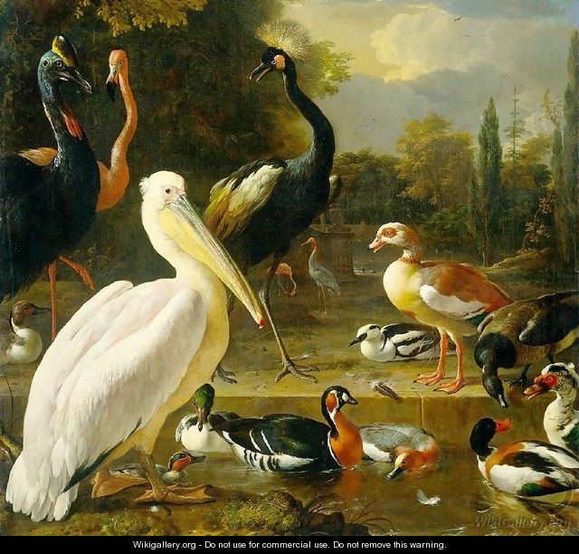 Birds in a Park II - Melchior de Hondecoeter
