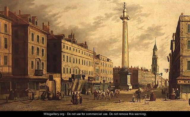 The Monument and Fish Street Hill, 1755 - (Giovanni Antonio Canal) Canaletto