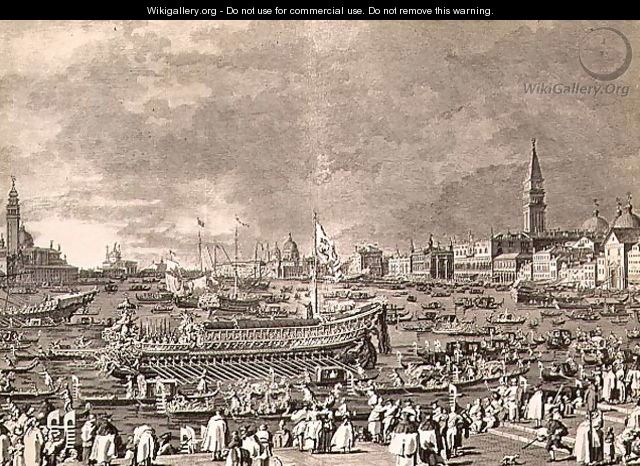 The Disembarkation of the Doge on the Bucintoro for the Marriage to the Sea - (Giovanni Antonio Canal) Canaletto