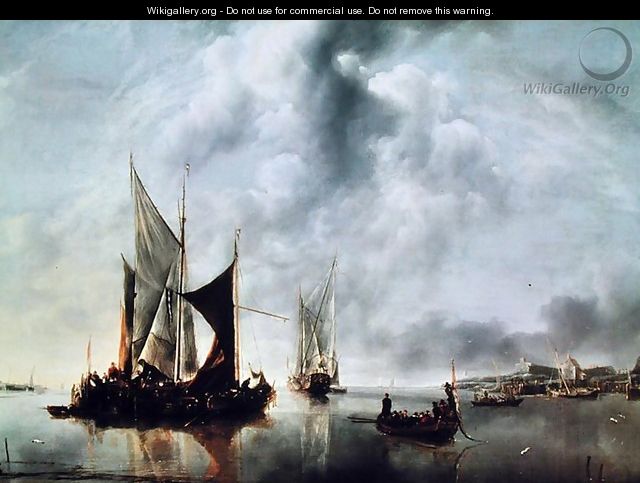 Calm or, Boats near the Coast, after 1651 - Jan Van De Capelle