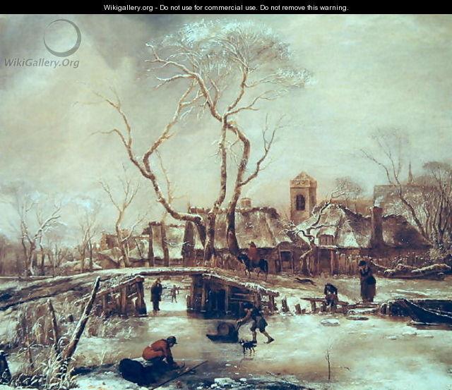 Winter Scene - Jan Van De Capelle