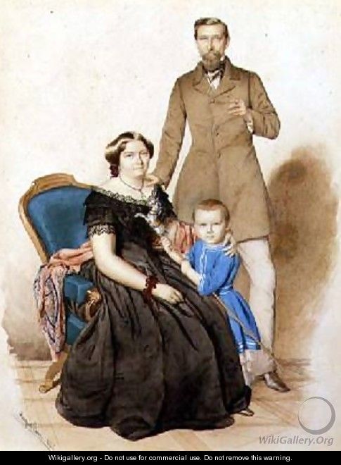 Family Portrait, 1856 - August (Agost Elek) Canzi