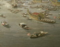 The River Thames with St. Paul's Cathedral on Lord Mayor's Day, detail of rowing boats, c.1747-48 - (Giovanni Antonio Canal) Canaletto