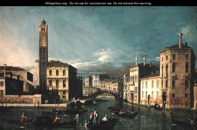 Canal Scene, Venice - (Giovanni Antonio Canal) Canaletto