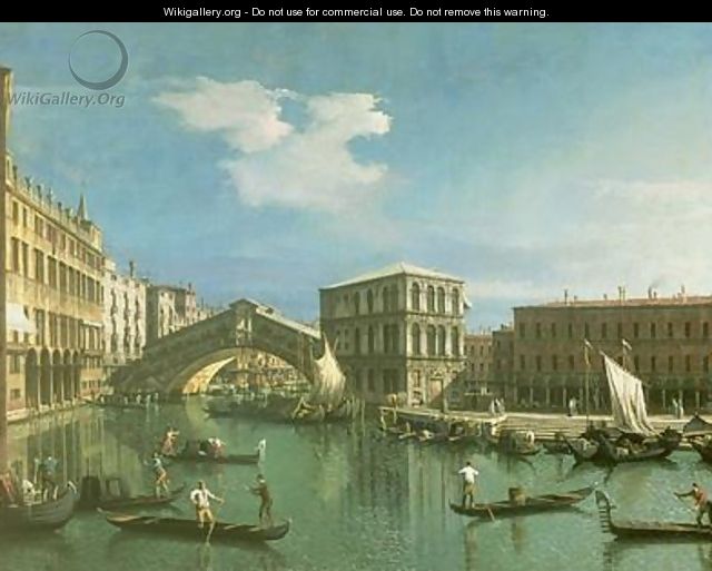 The Rialto Bridge, Venice (2) - (Giovanni Antonio Canal) Canaletto