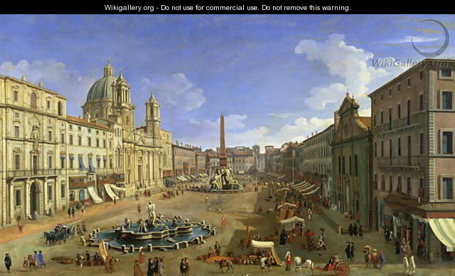 View of the Piazza Navona, Rome - (Giovanni Antonio Canal) Canaletto