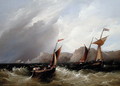 Vessels off a Rocky Coastline - Frederick Calvert