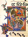 Ms 572 f.32v Historiated initial 