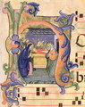 Ms 571 f.6r Historiated initial 