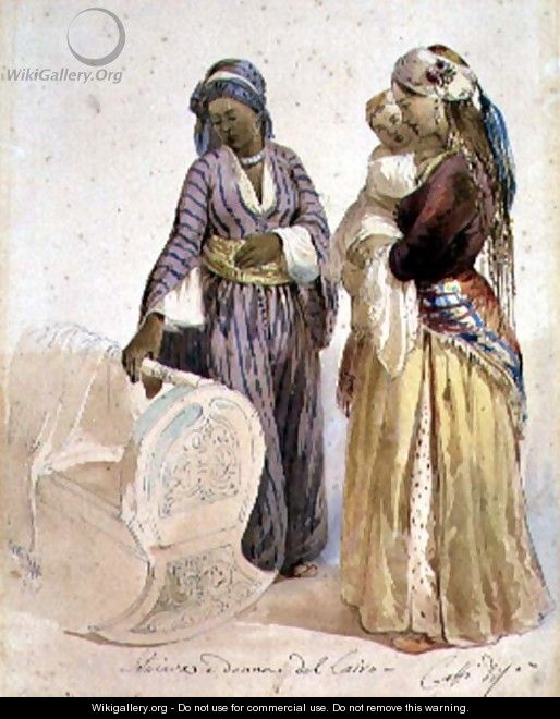 Slave and Woman from Cairo - Ippolito Caffi