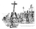 Balboa Setting up the Cross on the Shore of the Pacific Ocean, 25th September 1513, from 'The American Continent and its Inhabitants before its Discovery by Columbus' 1893 - Henry Newell Cady