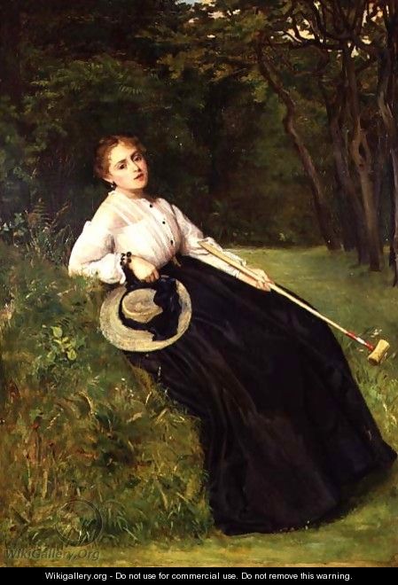 Resting in the Shade after a Game of Croquet, 1867 - Philip Hermogenes Calderon