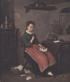 Young girl writing a love letter - Meyer Georg von Bremen