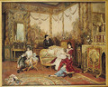 Victorien Sardou and his Family in their Drawing Room at Marly-le-Roi, c.1875 - Auguste de la Brely