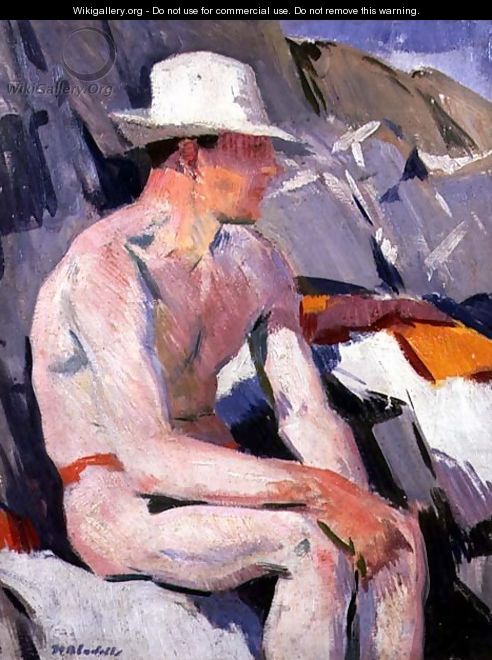 Bather in a White Hat - Francis Campbell Boileau Cadell
