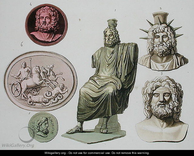 Representations of Zeus, Jupiter or Jove, plate 51 from 