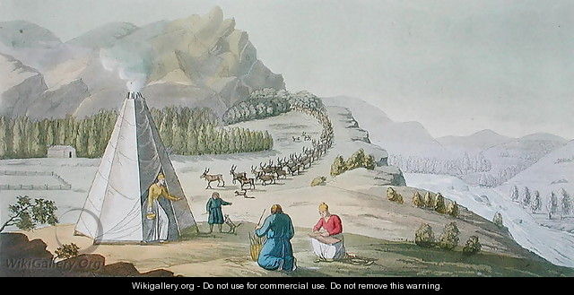 Herding Reindeer, Lapland, plate 47 from 