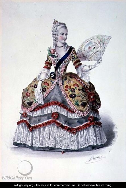 Her most Gracious Majesty, the Queen- ball costume, Buckingham Palace, 1845 (Queen Victoria in fancy dress) - John Brandard