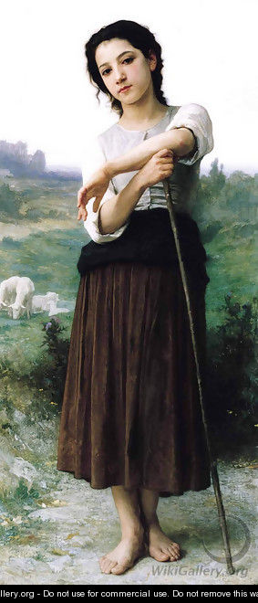 Jeune Bergère Debout (Young Shepherdess Standing) - William-Adolphe Bouguereau