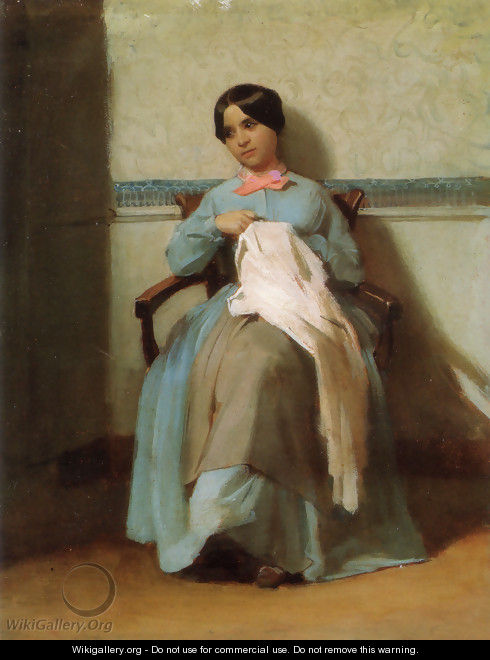 A Portrait of Léonie Bouguereau - William-Adolphe Bouguereau A Portrait of Léonie Bouguereau - William-Adolphe Bouguereau