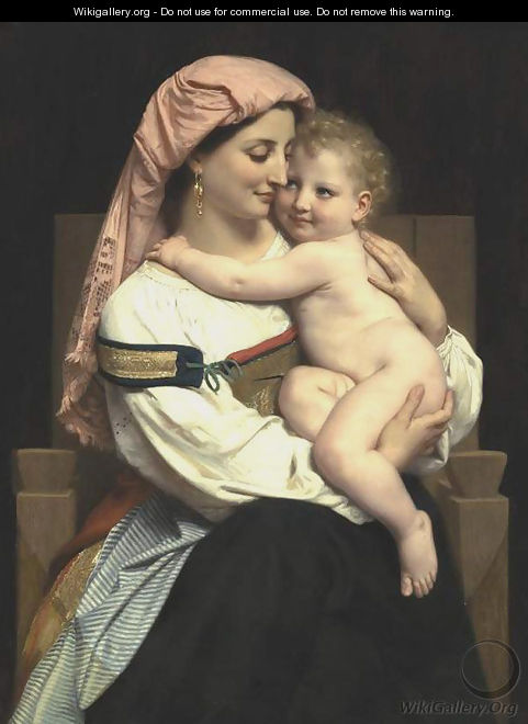 Femme de Cervara et Son Enfant (Woman of Cervara and Her Child) - William-Adolphe Bouguereau