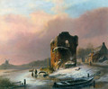 Winter Landscape with Frozen River - Pieter Hendrik Jonxis