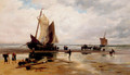 Boats On A Dutch Beach - Thomas Bush Hardy