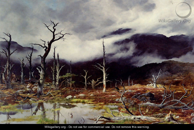 Forlorn Landscape In The Fog - Peter Graham