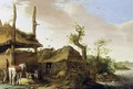 A Farmstead Near a Stream - Cornelis Saftleven