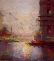 Venice At Dusk - Henri Duvieux