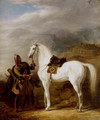 A Circassian chief preparing his stallion - Sir William Allan