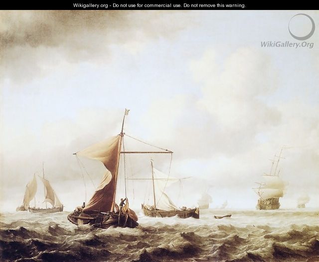 A Brisk Breeze - Willem van de, the Younger Velde
