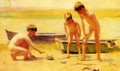 Boys Playing with Crabs - Thomas Pollock Anschutz