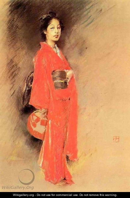 A Japanese Woman - Robert Frederick Blum A Japanese Woman - Robert Frederick Blum