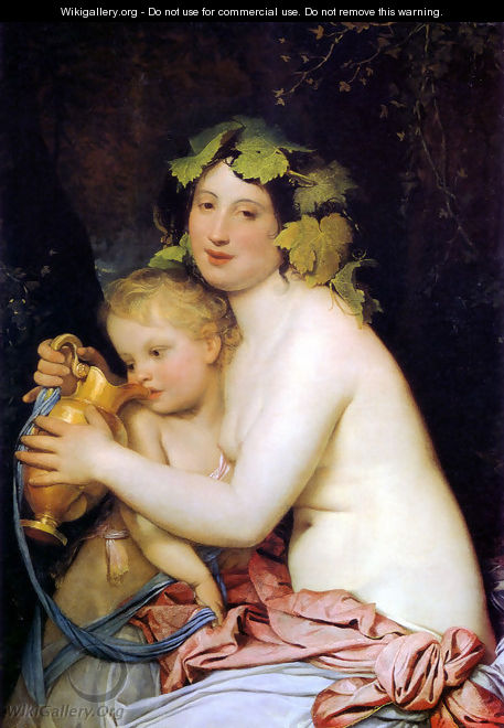 Bacchant Giving Cupid a Drink - Fyodor Bruni