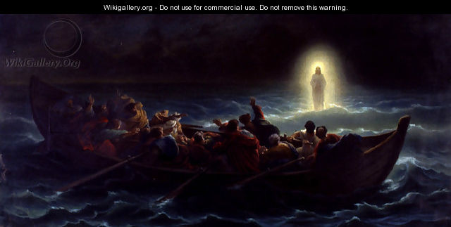 Le Christ marchant sur la mer (Christ walking on the waters) - Charles François Jalabert