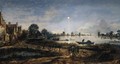 River View by Moonlight - Aert van der Neer