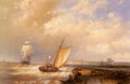 A Dutch Pink Heading Out To Sea, With Shipping Beyond - Abraham Hulk Snr