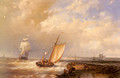 A Dutch Pink Heading Out To Sea, With Shipping Beyond - Abraham Hulk Snr