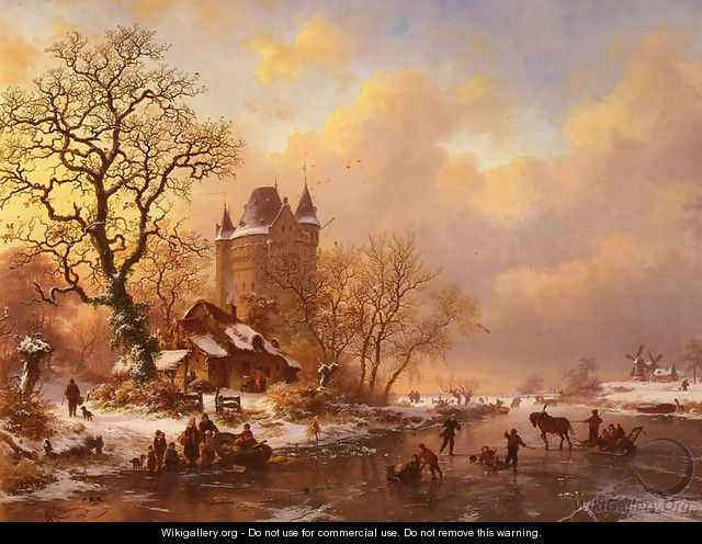 Skating in the Midst of Winter - Frederik Marianus Kruseman