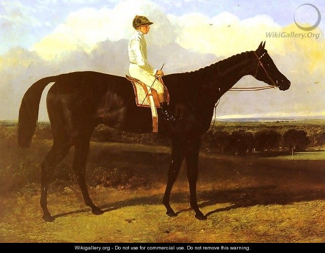 "Jonathan Wild", a drak bay Race Horse, at Goodwood, T. Ryder up - John Frederick Herring Snr