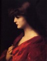 Study Of A Woman In Red - Jean-Jacques Henner