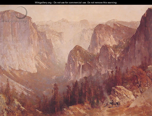 Encampment Surrounded by Mountains - Thomas Hill